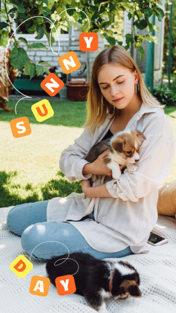 Sunny Day with Pets Instagram Story Design Template