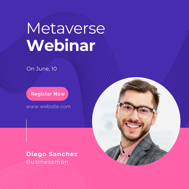 Metaverse Webinar Announcement Instagram – шаблон для дизайна