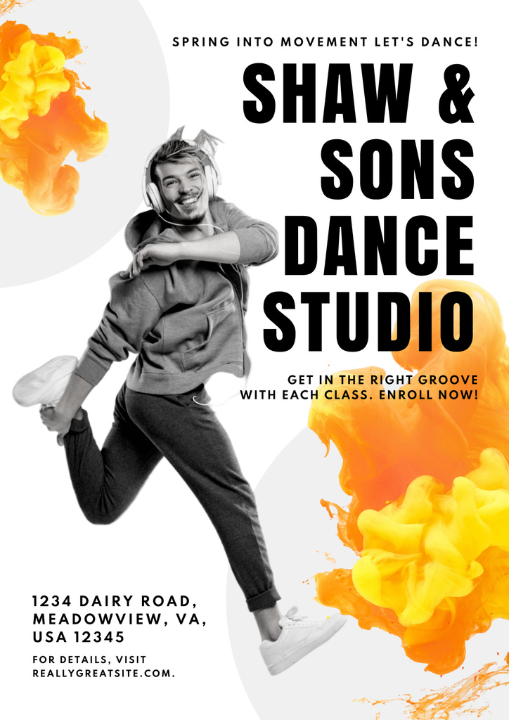Modern Dance Poster Poster Πρότυπο σχεδίασης