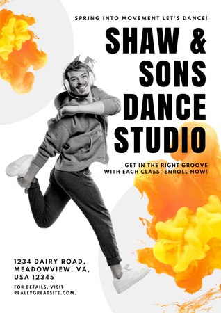 Modern Dance Poster Poster – шаблон для дизайна