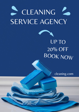 Designvorlage Advertising Cleaning Services für Poster