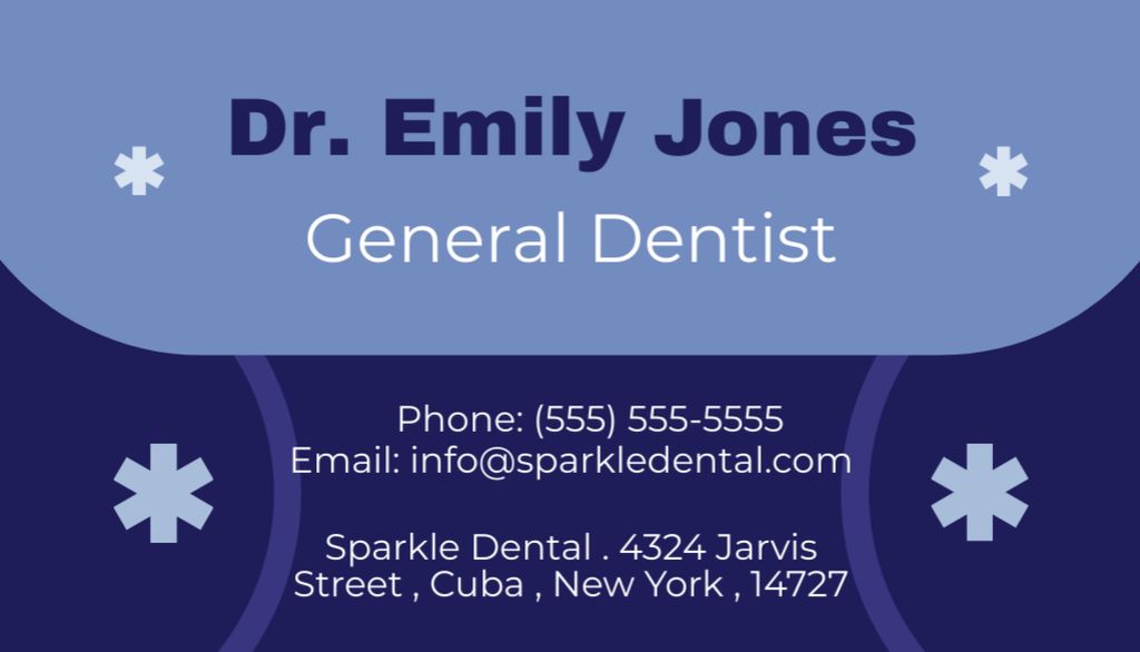 Offer of Dental Care for Patients of Any Age Business Card US Šablona návrhu