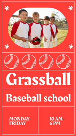 Baseball for Kids Instagram Story Design Template