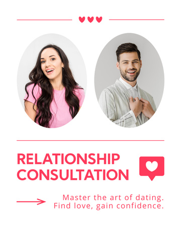 Plantilla de diseño de Offer Consultation from Relationship Specialist Instagram Post Vertical 