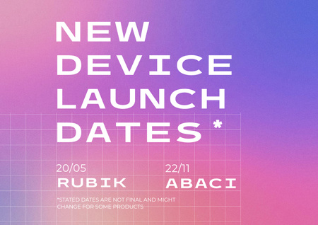 New Device Launch Announcement Poster A2 Horizontal Design Template