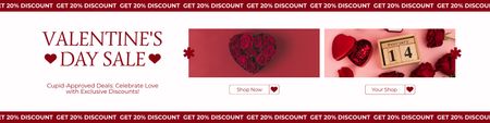 Exclusive Valentine's Discounts Twitter Design Template