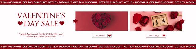 Exclusive Valentine's Discounts Twitter Πρότυπο σχεδίασης