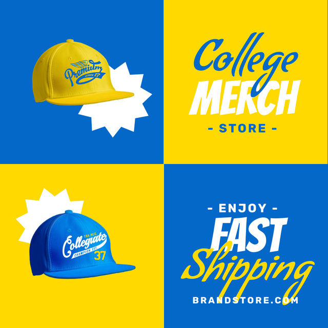 Template di design Trendy College Apparel and Merchandise Store Offer Animated Post