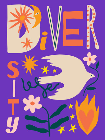 Ontwerpsjabloon van Poster US van Awareness about Diversity with Dove