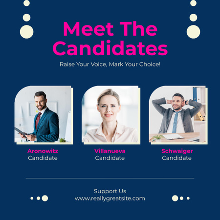 Invitation to Meeting with Candidates Instagram AD Design Template