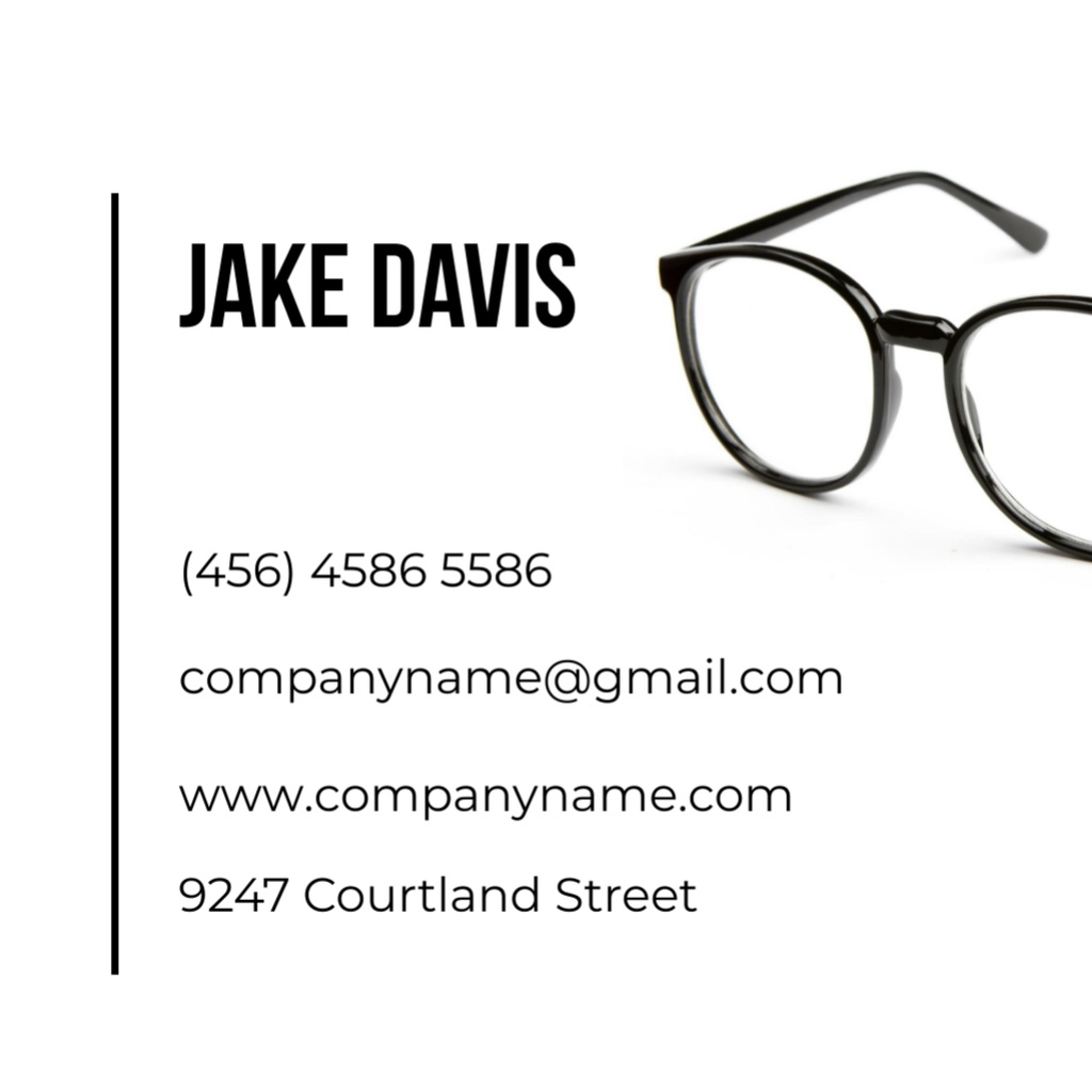 Employee Contact Details Square 65x65mm Design Template