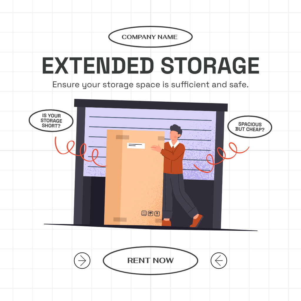 Offer of Extended Storage Space Instagram AD Modelo de Design