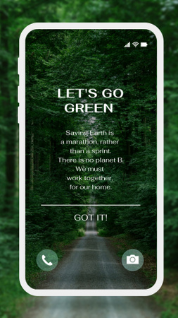 Let's Go Green Lifestyle Instagram Story Πρότυπο σχεδίασης
