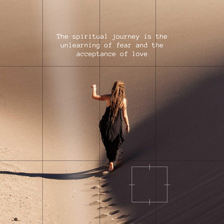 Ontwerpsjabloon van Instagram van Astrological Inspiration with Woman in Sand Dune