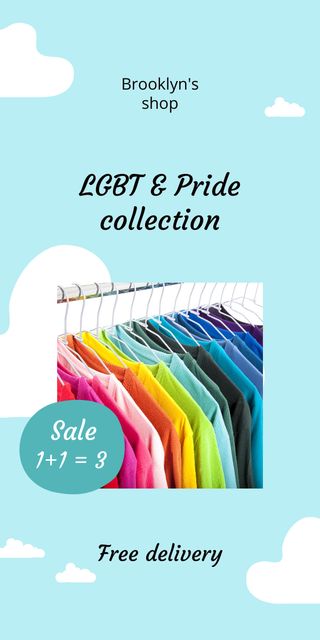 Designvorlage LGBT and Pride Clothing Offer für Graphic