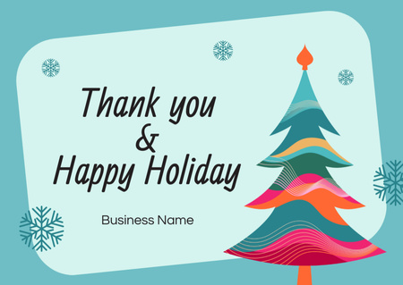 Christmas Holiday Greetings and Thanks Card Design Template