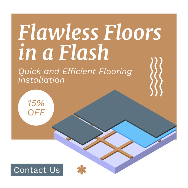 Efficient Flooring Installation At Lowered Costs Animated Post Design Template