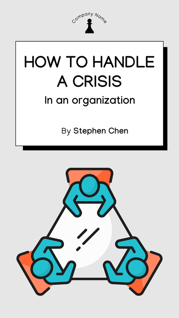 Ontwerpsjabloon van Mobile Presentation van Tips for Overcoming Crisis in Business with Colleagues in Meeting