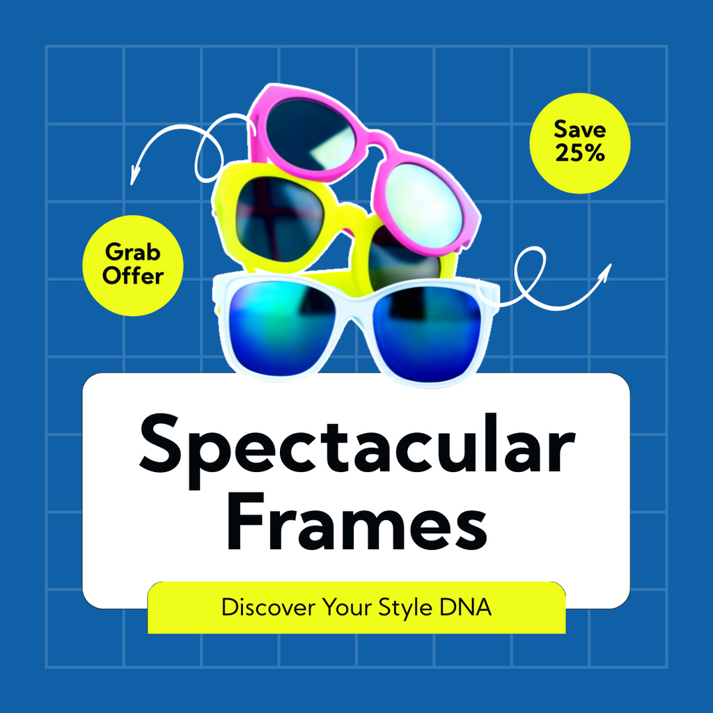 Modèle de visuel Spectacular Frames Offer at Discount Prices - Instagram