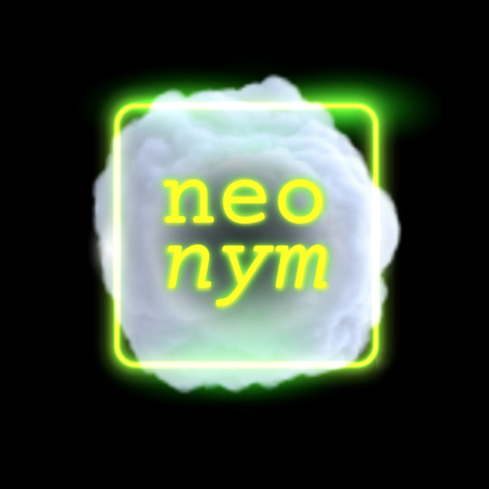 ilustração brilhante da abstração do néon Logo Modelo de Design