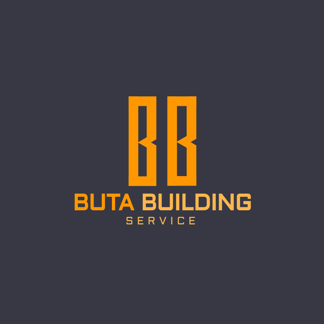 Emblem of Building Services Logo 1080x1080px tervezősablon
