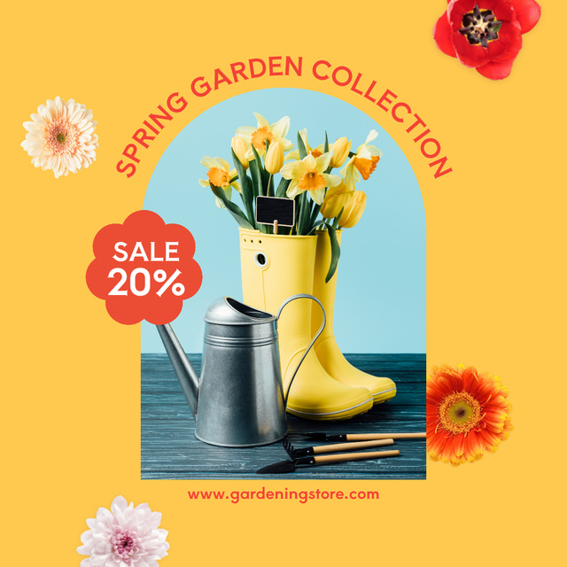 Spring Sale Garden Collections Instagram AD Design Template