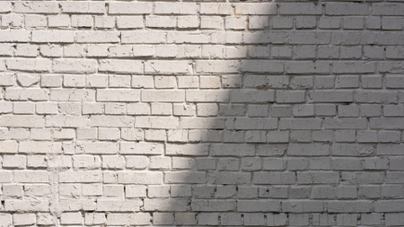 White brick wall with Shadow Zoom Background Šablona návrhu
