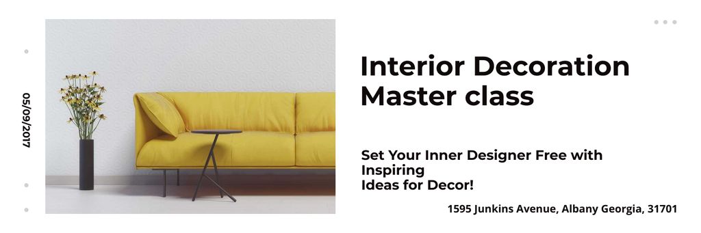Announcement of Interior Decoration Event Twitterデザインテンプレート
