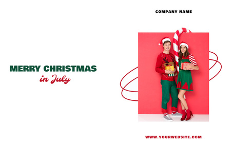  Celebrating Christmas in July Flyer 5.5x8.5in Horizontal Design Template