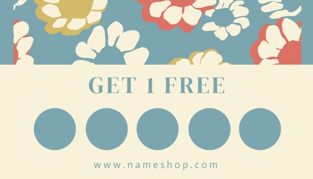 Multipurpose Discount Offer on Floral Pattern Business Card USデザインテンプレート