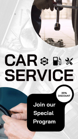 Special Discount Program For Car Services Offer Instagram Video Story Design Template