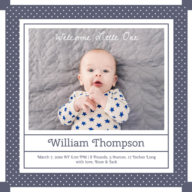 Baby Welcoming Party Instagram Design Template