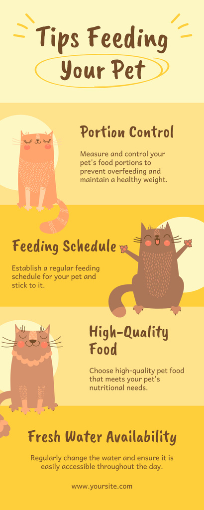 Plantilla de diseño de Pet Feeding Tips Infographic 