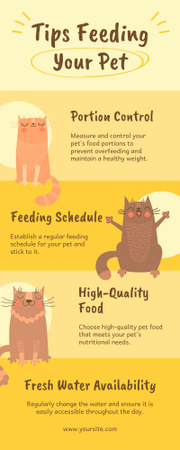 Modèle de visuel Pet Feeding Tips - Infographic