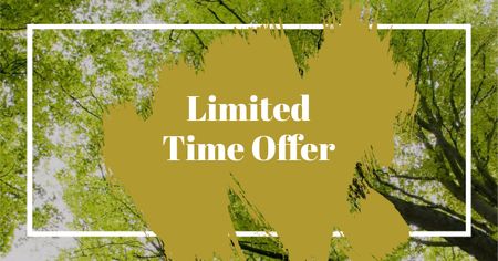 Special Offer with Green Trees Facebook AD Design Template