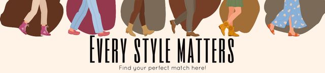 Variety Of Fashion Styles Illustration Ebay Store Billboard Design Template