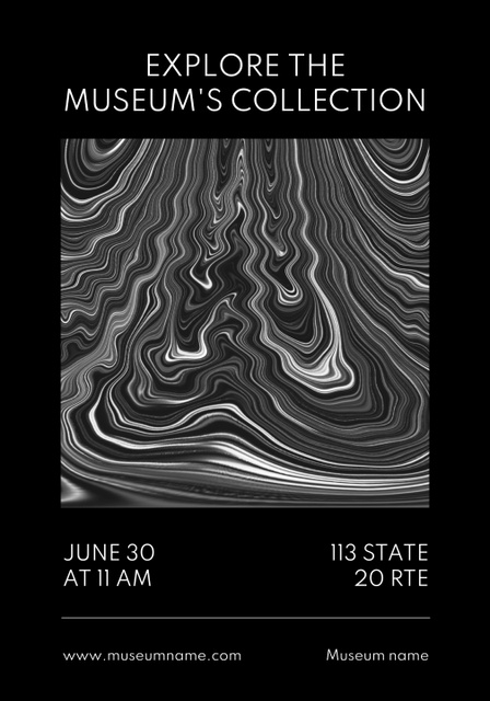 Plantilla de diseño de Museum Exhibition Offer in June Poster 28x40in 