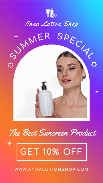 Template di design Summer Special Sale of Cosmetics Instagram Video Story