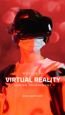 Virtual Reality Gaming Tournament Ad  Instagram Story tervezősablon