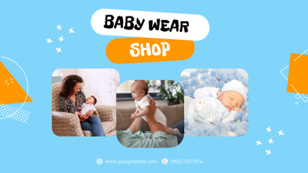 Designvorlage Süße Babybekleidung Shop-Aktion für Full HD video