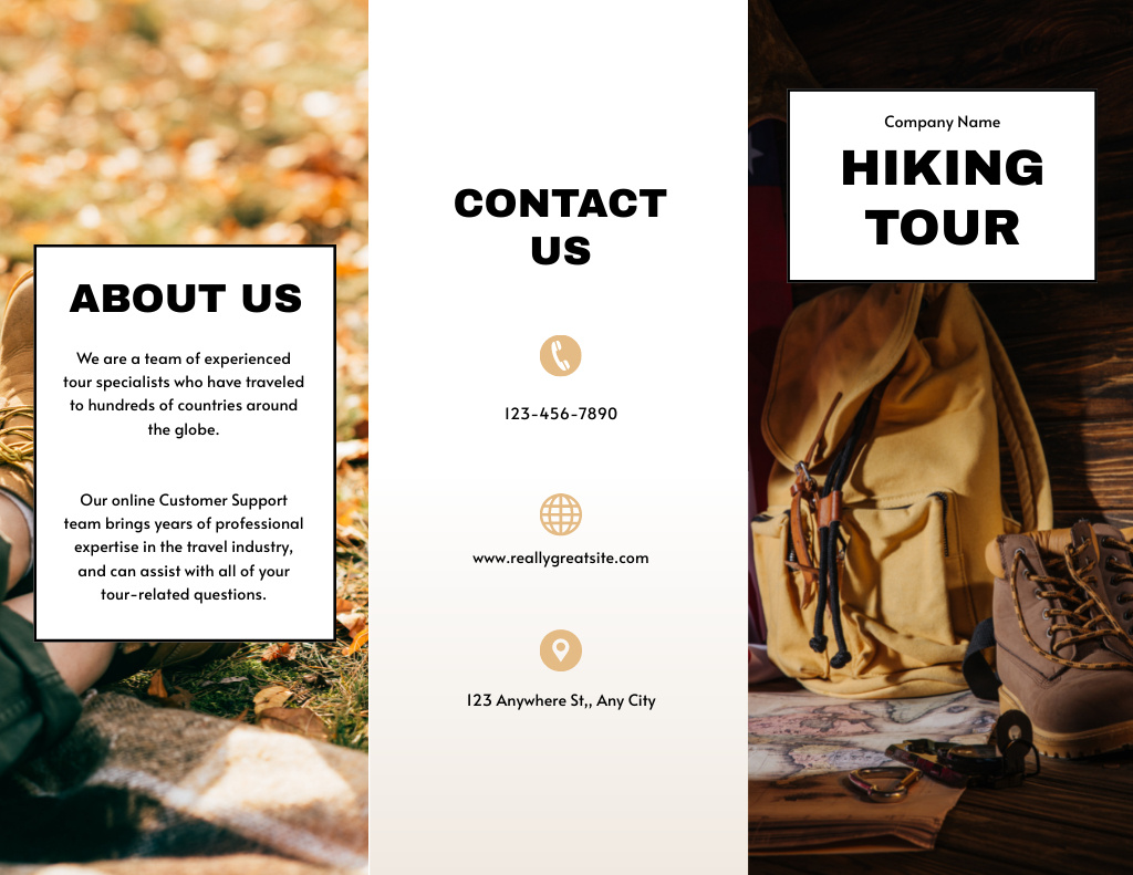 Hiking Tour Offer Brochure 8.5x11in – шаблон для дизайну