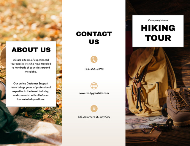 Hiking Tour Offer Brochure 8.5x11in – шаблон для дизайна