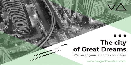 Ontwerpsjabloon van Image van vastgoed advertentie city traffic view