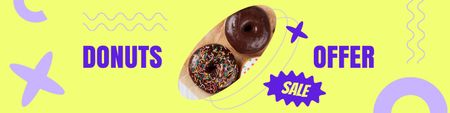 Designvorlage leckeres donuts-angebot für Twitter