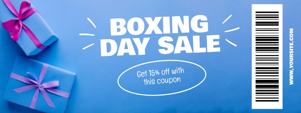 Ontwerpsjabloon van Coupon van Ad of Boxing Day Special Sale