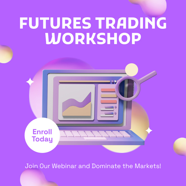 Registration in Future Workshop for Stock Trading Instagramデザインテンプレート