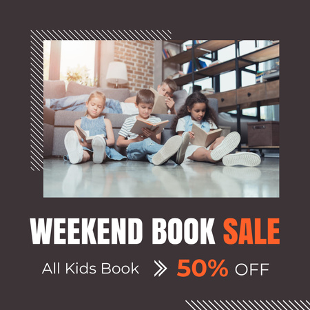 Weekend Book Sale Instagram Design Template
