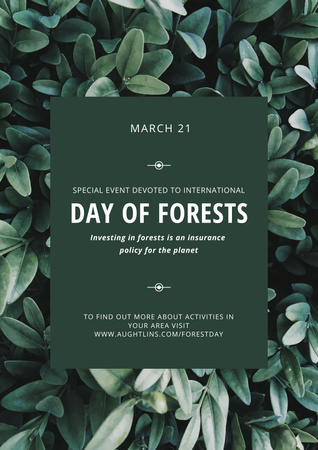 Ormanlar Doğanın Korunması Özel Etkinliği Poster Tasarım Şablonu