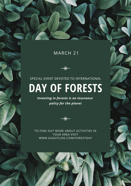 Special Event on Forests Nature Protection Poster Design Template
