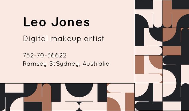 Plantilla de diseño de Digital Makeup Artist Services Business card 